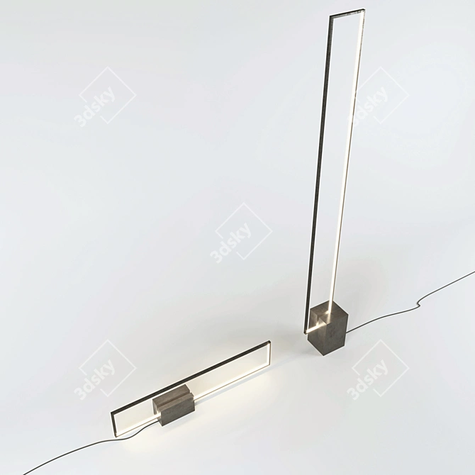 Sleek Miré LED Floor Lamp 3D model image 3