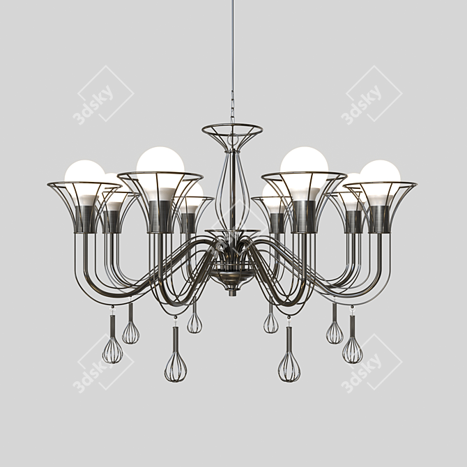 Spiral Shadows Chandelier 3D model image 1