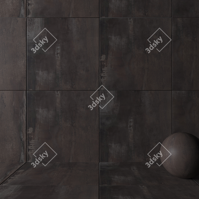 HD Multi-Texture Wall Tiles 3D model image 2