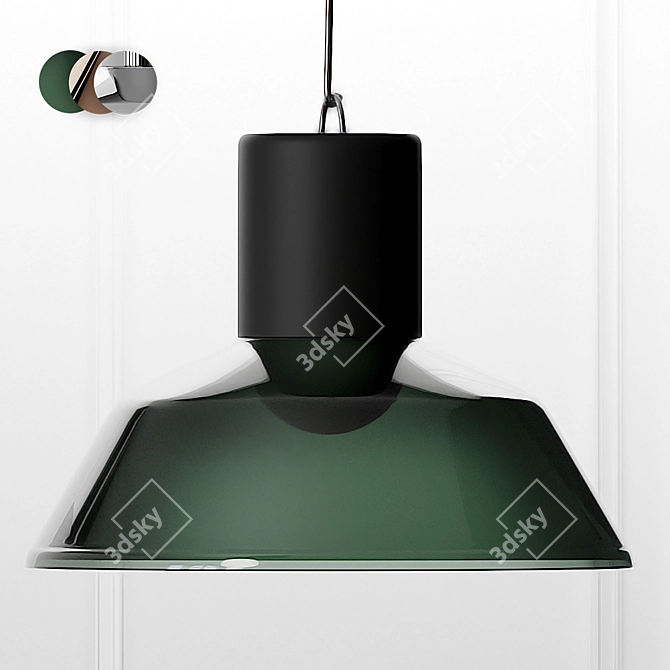 Title: Industrial Elegance: Factory Pendant Lamp 3D model image 1