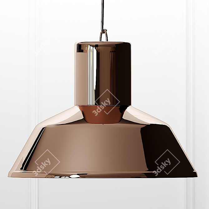 Title: Industrial Elegance: Factory Pendant Lamp 3D model image 2