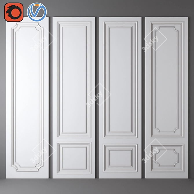 Elegant Molding Accent Decor 3D model image 1