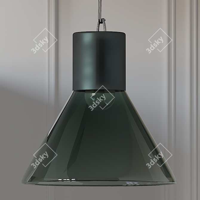 Sleek Funnel Pendant Lamps 3D model image 3