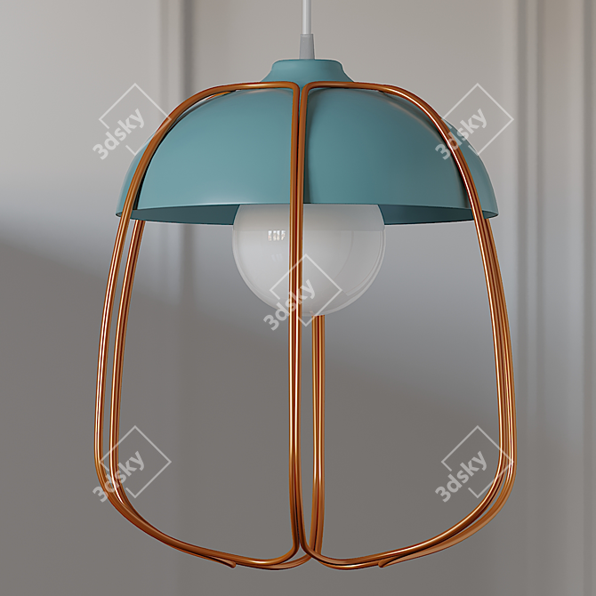 Modern Tull Cage Ceiling Lamp 3D model image 2