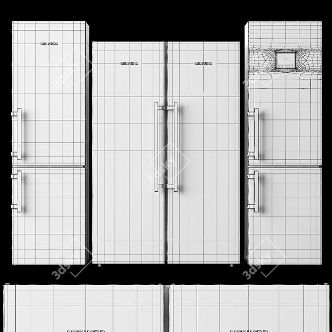 Liebherr Refrigerator Set 3D model image 2