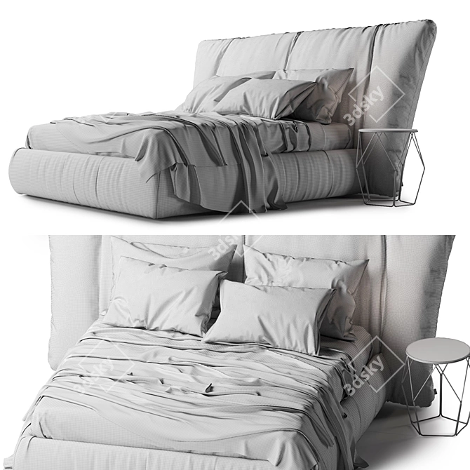 Luxury Soft Bed Bonaldo Youniverse 3D model image 3