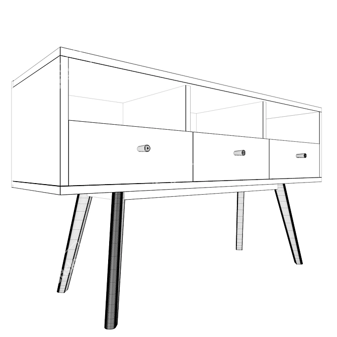 Modern TV Stand | Tucson 3D model image 3