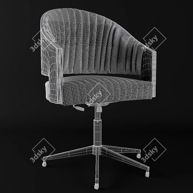 Luxury Suede Office Chair 3D model image 3