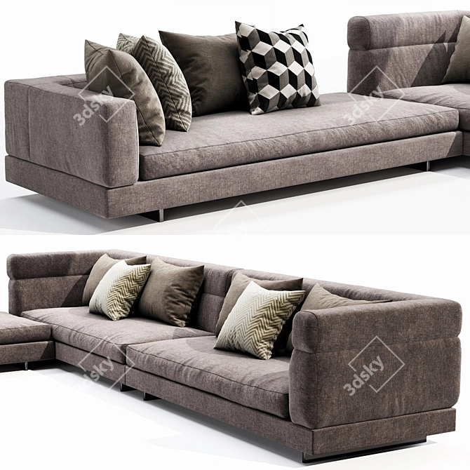 Modern Minotti Alexander Sectional 3D model image 2