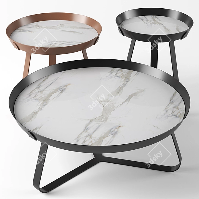 Futuristic Bonaldo Frinfri Tables 3D model image 2