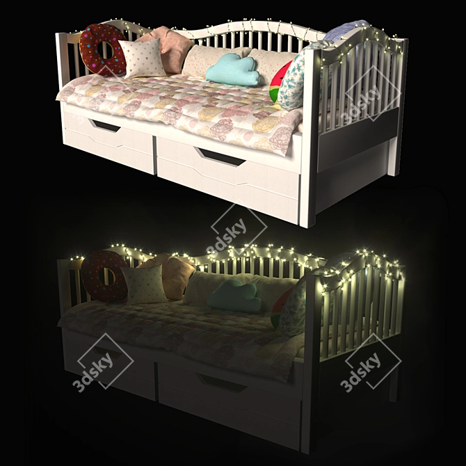 Harmony Children Bed 3D model image 1