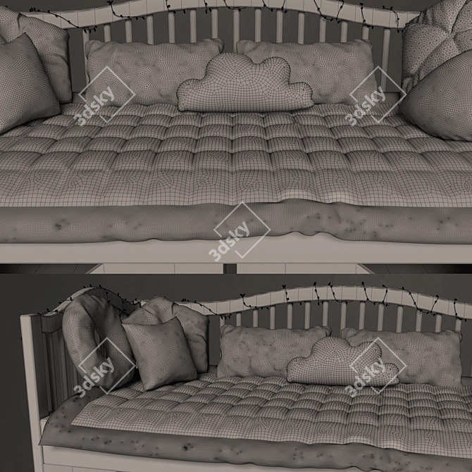 Harmony Children Bed 3D model image 2