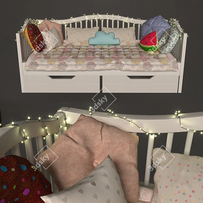 Harmony Children Bed 3D model image 3