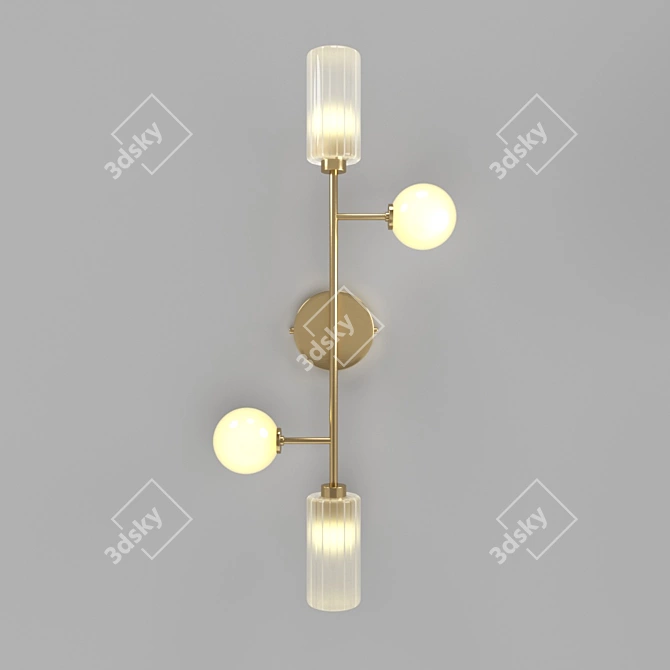 Modern Brass Pendant Light 3D model image 1