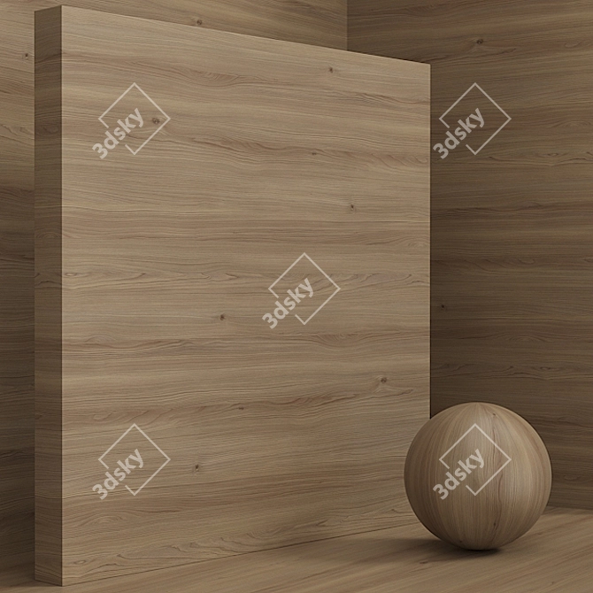 Seamless Wood & Cedar Set 3D model image 3