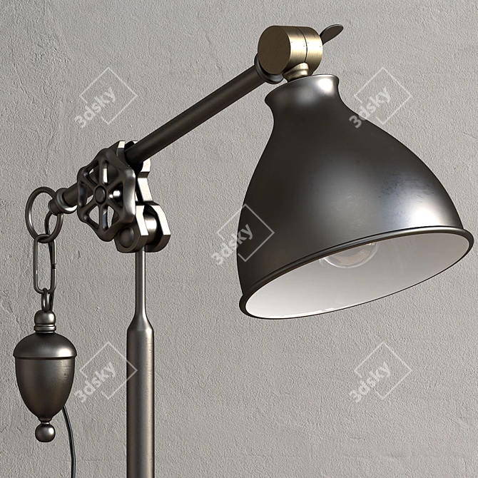 Modern Industrial Pottery Barn Lamp 3D model image 2