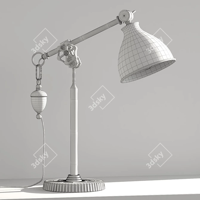 Modern Industrial Pottery Barn Lamp 3D model image 3