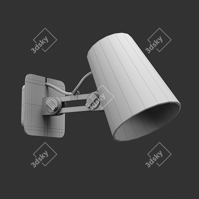 Mantra Looker Wall Lamp - Modern Elegance for Your Space 3D model image 2