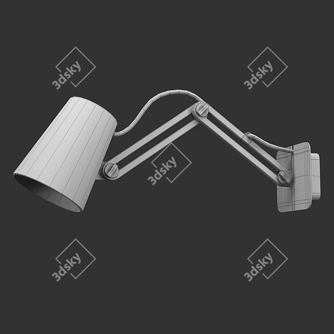 Mantra Looker Wood/Metal Wall Lamp 3D model image 2