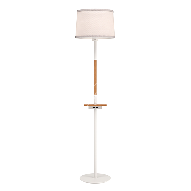 NORDICA2 Wooden Floor Lamp 3D model image 1