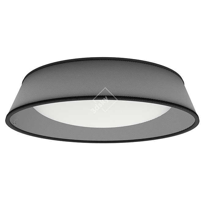 NORDICA 4967E: 9-Light Black Ceiling Fixture 3D model image 1