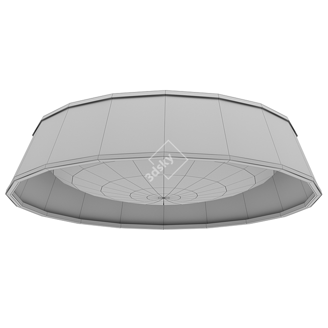 NORDICA 4967E: 9-Light Black Ceiling Fixture 3D model image 2