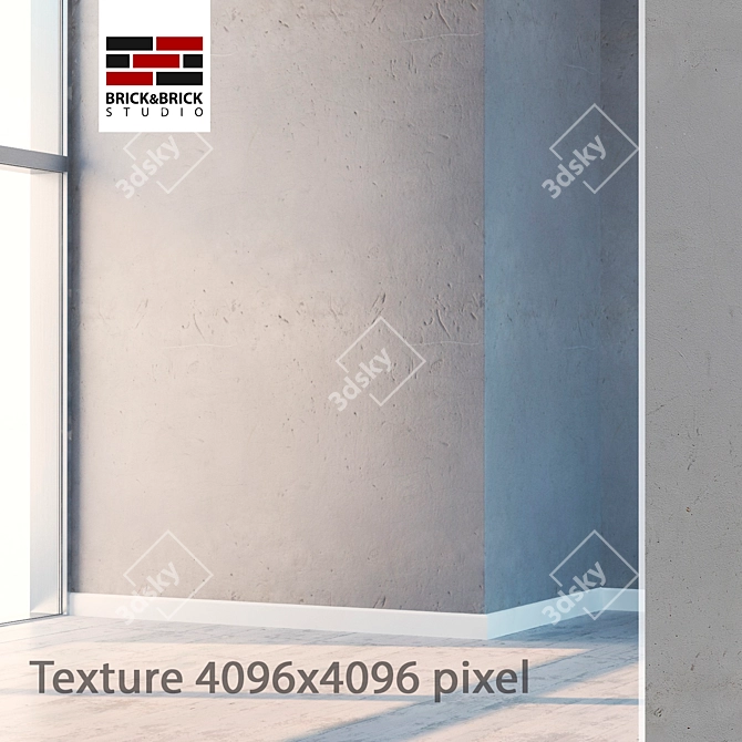 Seamless Stucco Texture Kit 3D model image 1