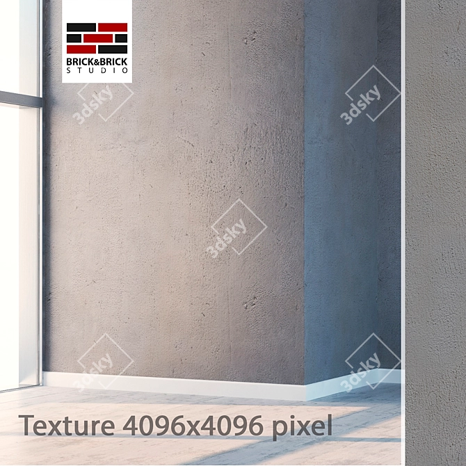 Seamless Concrete Texture 3D model image 1