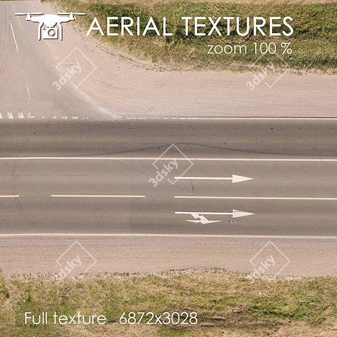 Aerial Road Texture 3D model image 2