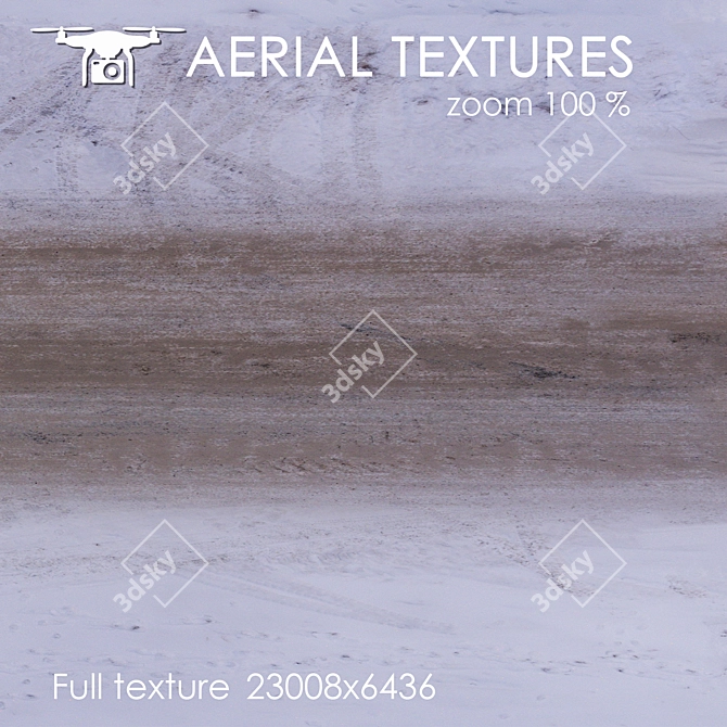 Winter Road Aerial Texture 3D model image 3