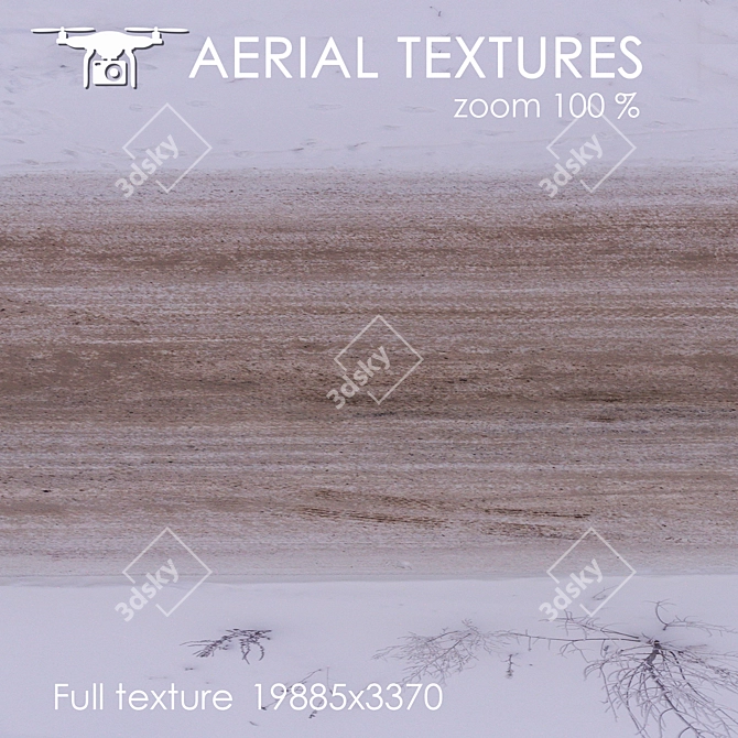 Title: Winter Road Aerial Texture 3D model image 2