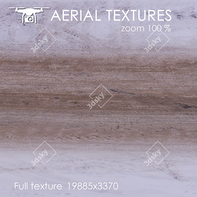 Title: Winter Road Aerial Texture 3D model image 3