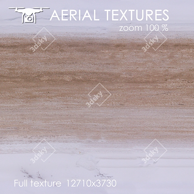 Title: Winter Road Aerial Texture 3D model image 2