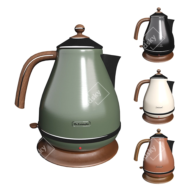 DeLonghi Electric Kettle: Vibrant Inner Colors 3D model image 1