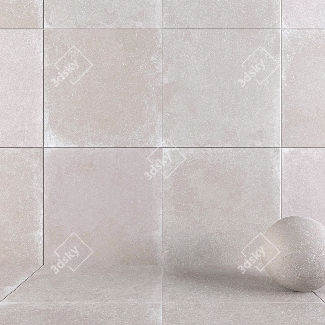 HD Multi-Texture Wall Tiles 3D model image 1