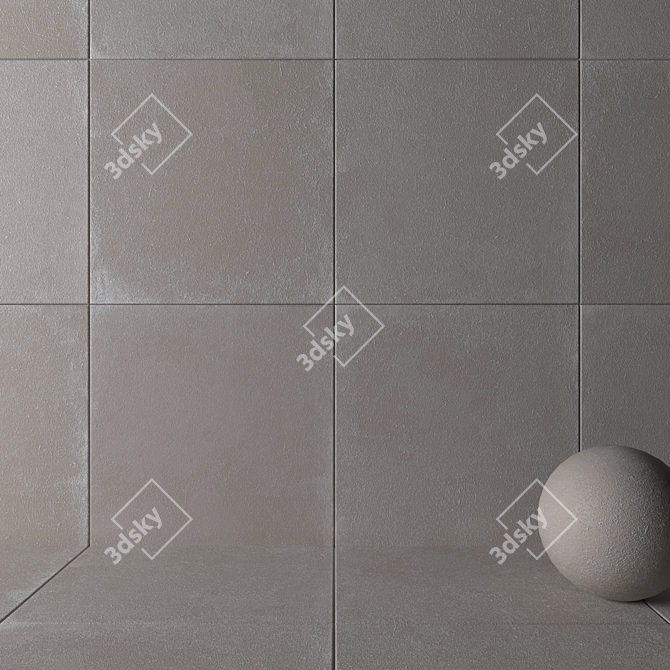 HD Multi-Texture Wall Tiles 3D model image 2