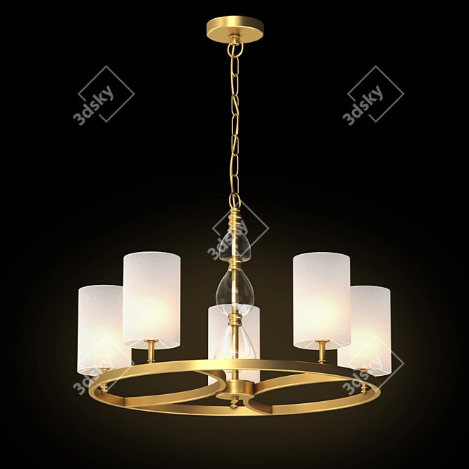 Elegant Giada Chandelier - 5/7 Lights 3D model image 2