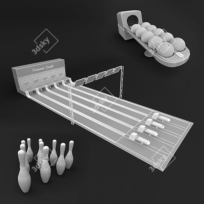 Strike Master Bowling Game 3D model image 2