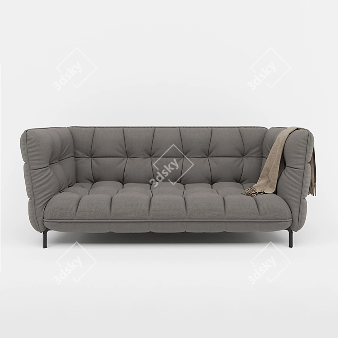  Modern Velvet Sofa: 547,338 Polys, 422,237 Verts 3D model image 1