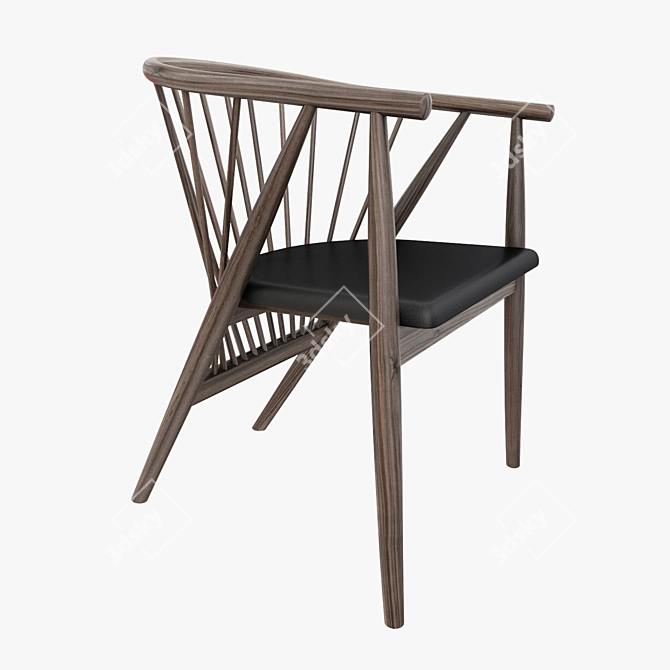Gretchen Contemporary Dining Chair 3D model image 2