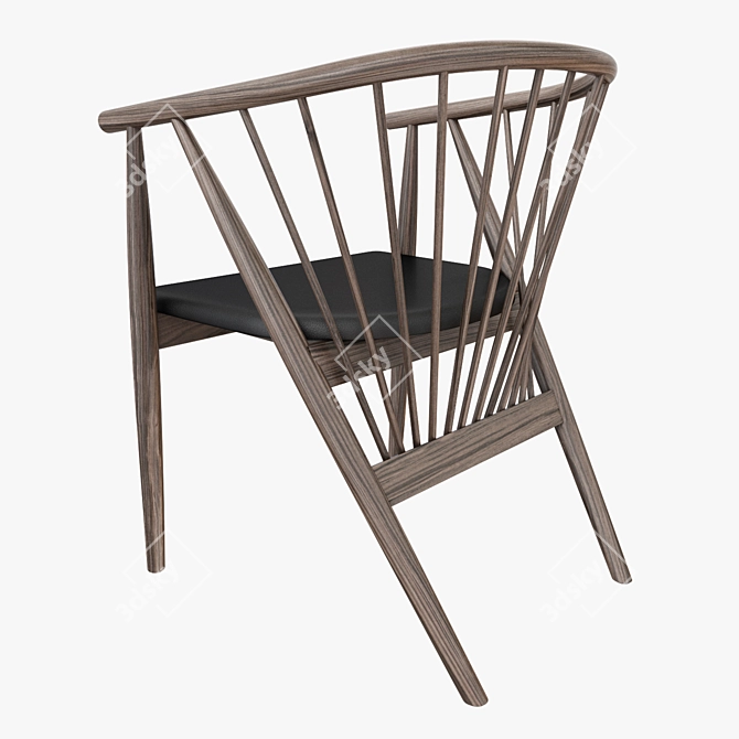 Gretchen Contemporary Dining Chair 3D model image 3