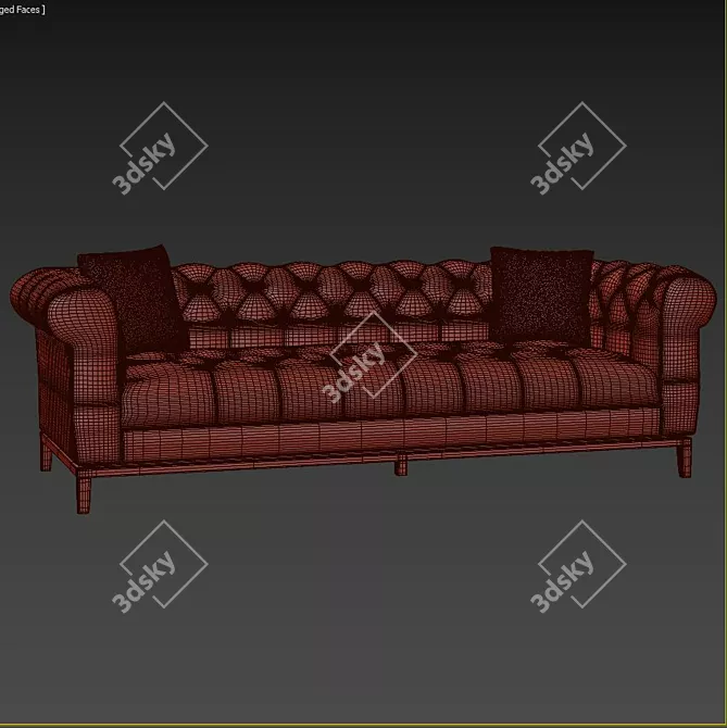 Elegant Follett Sofa: Stylish Comfort 3D model image 3