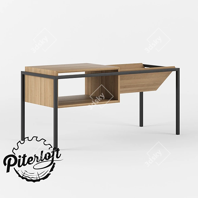 Industrial Vinyl Record Table 3D model image 1