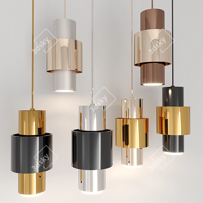 Sleek Corona & Vray Ceiling Lights 3D model image 2