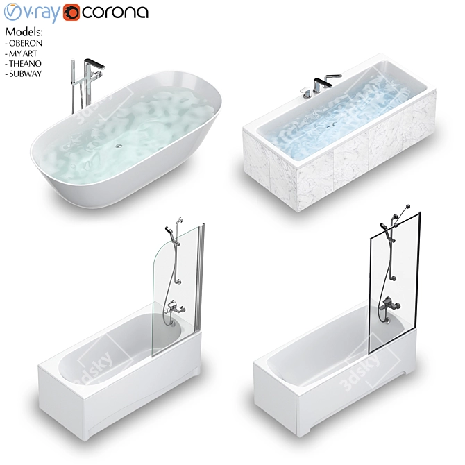 Luxury Villeroy & Boch Bath Set 3D model image 1