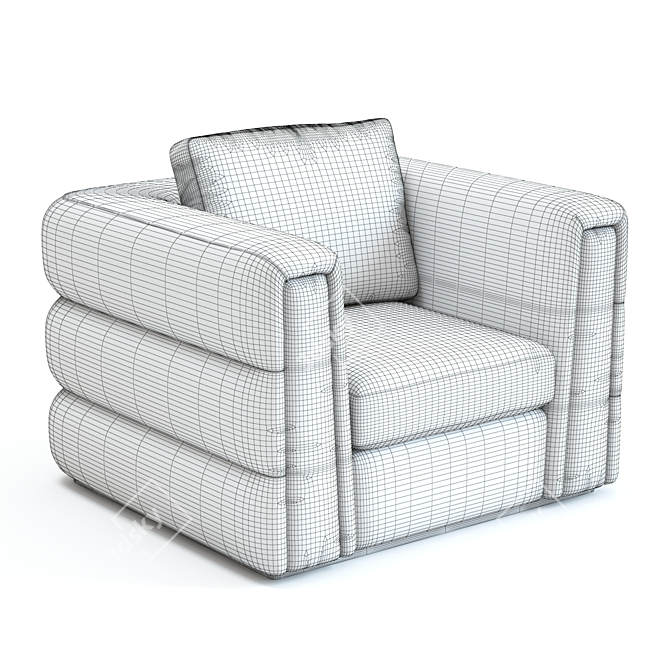 Smania Cloe Armchair: Stylish & Comfortable 3D model image 2