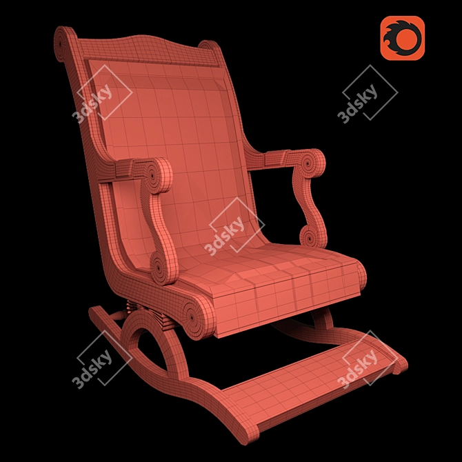 Customizable Rocking Chair 3D model image 3