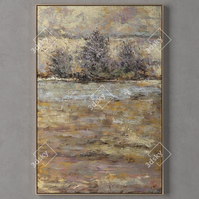 Metal Framed Painting Collection 3D model image 1