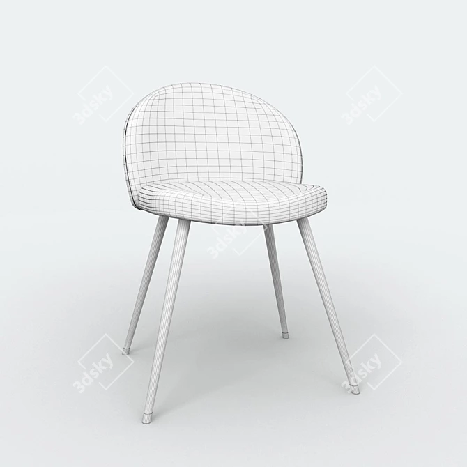 Elegant Accent Armchair 3D model image 3