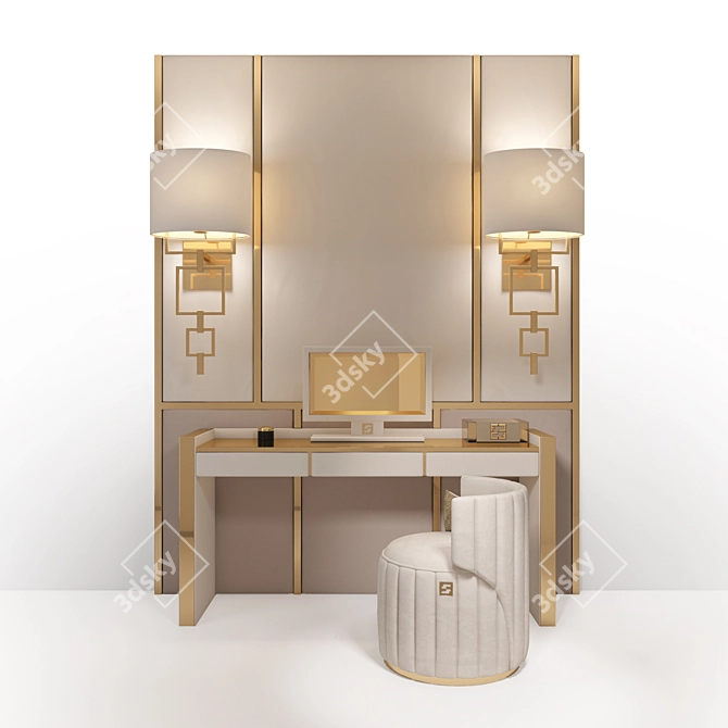 Fertini Casa Dressing Table Set 3D model image 2